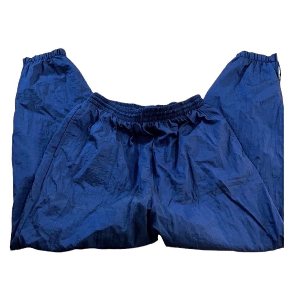 80s B.i. Gear Blue Shell Track Pants Lined